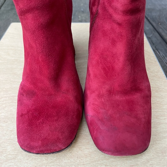 Free People Paramount Suede & Velvet Ankle Boots Sz 38 - Picture 8 of 15